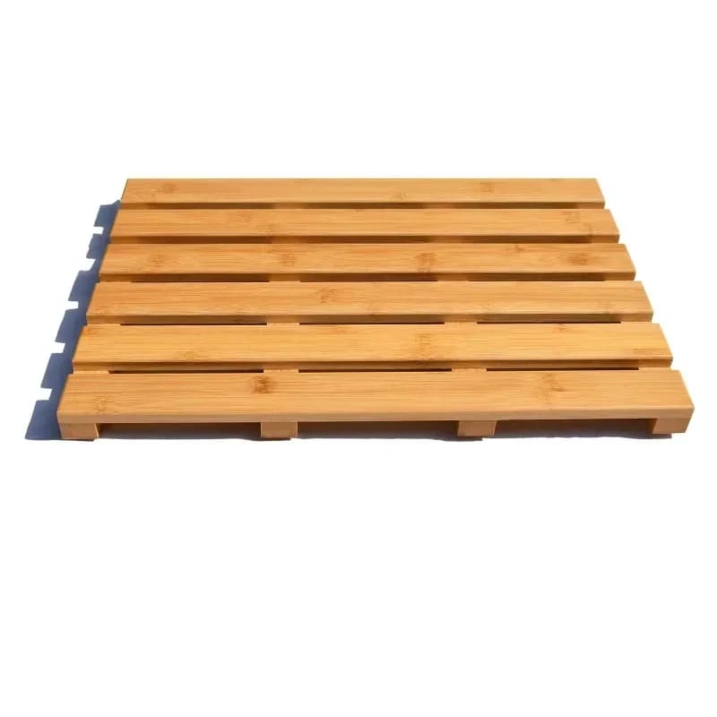 Non-slip and mildew-proof bamboo bath mat for indoor and outdoor spa relaxation, bathroom carpet