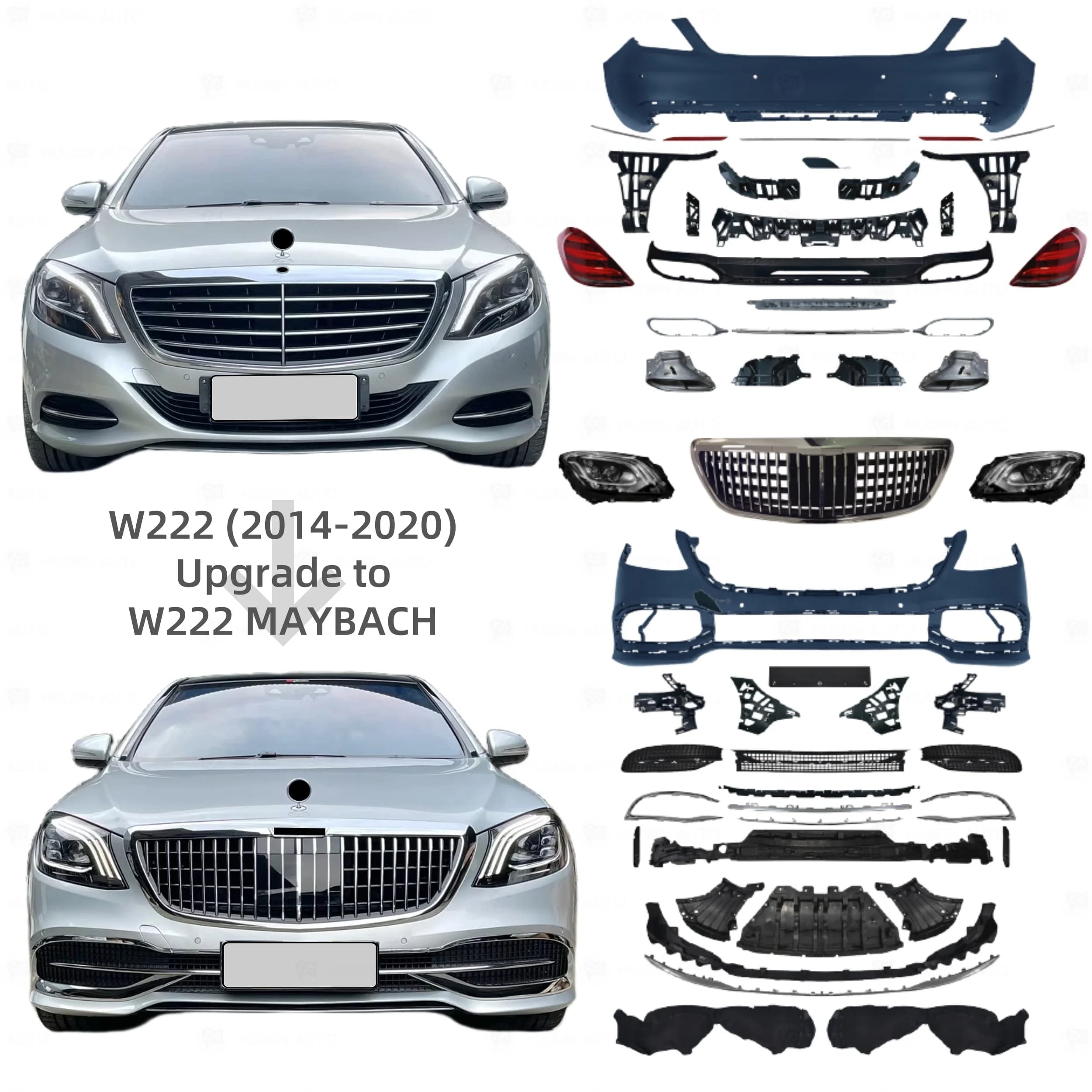 Car Bumpers Body Kits  Model Body Kit for  benz S Class W222 2014-2017 Year Convert  Model