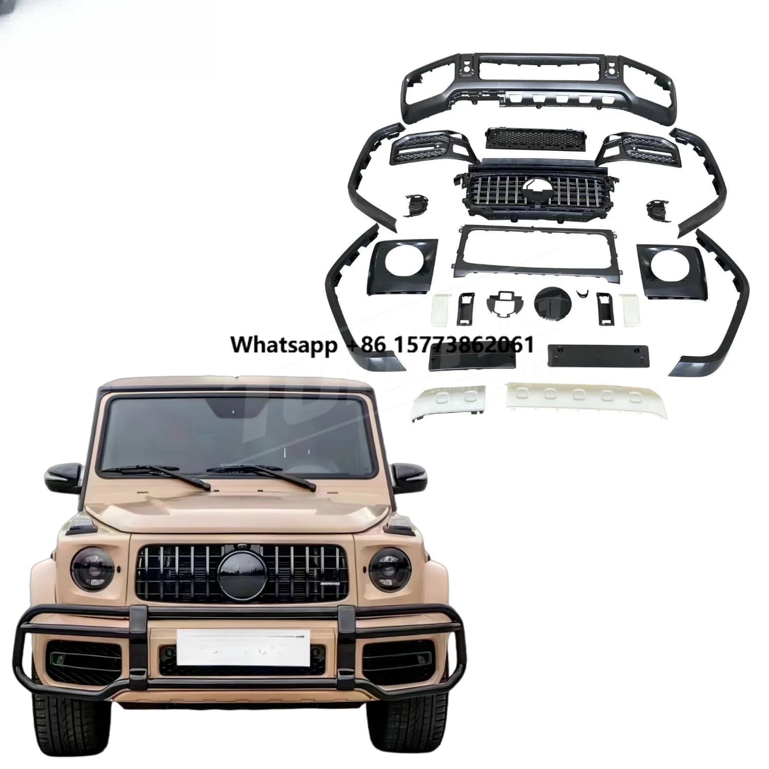 High Quality Plastic Body Kit for G Class W464 W463A G500 G350 Upgrade W464 G63 Style Front Bumper Grill Wheel Arches New