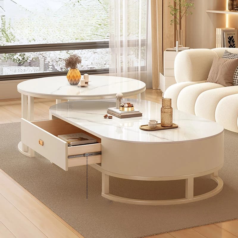 Luxury Aesthetic Coffee Table Living Room Designer Storage Cute Minimalist Coffee Table Home Mesas Bajas Chinese Style Furniture