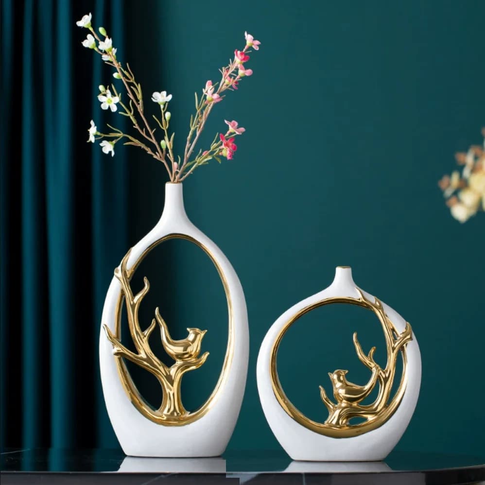 Light luxury ceramic vase, home desktop, living room, wine cabinet, TV, creative and simple decoration