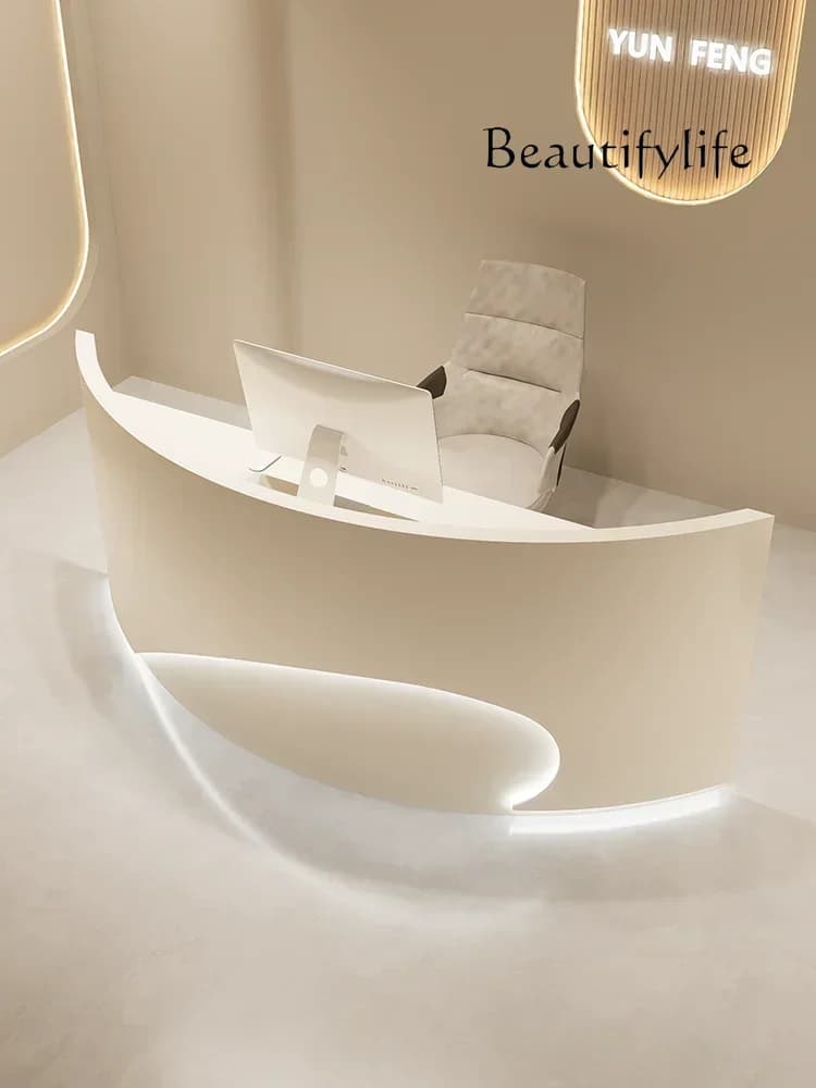 Aesthetic Elegant Bar Counter Cabinet Modern Delicacy Nordic Simple Reception Desks Unique Luxury Mostrador Commercial Furniture