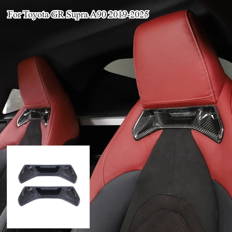Fit For Toyota GR Supra A90 2019-2022 Carbon fiber  Red Style Car Front Seat Rear Trim Cover Sticker Car  Accessories para auto