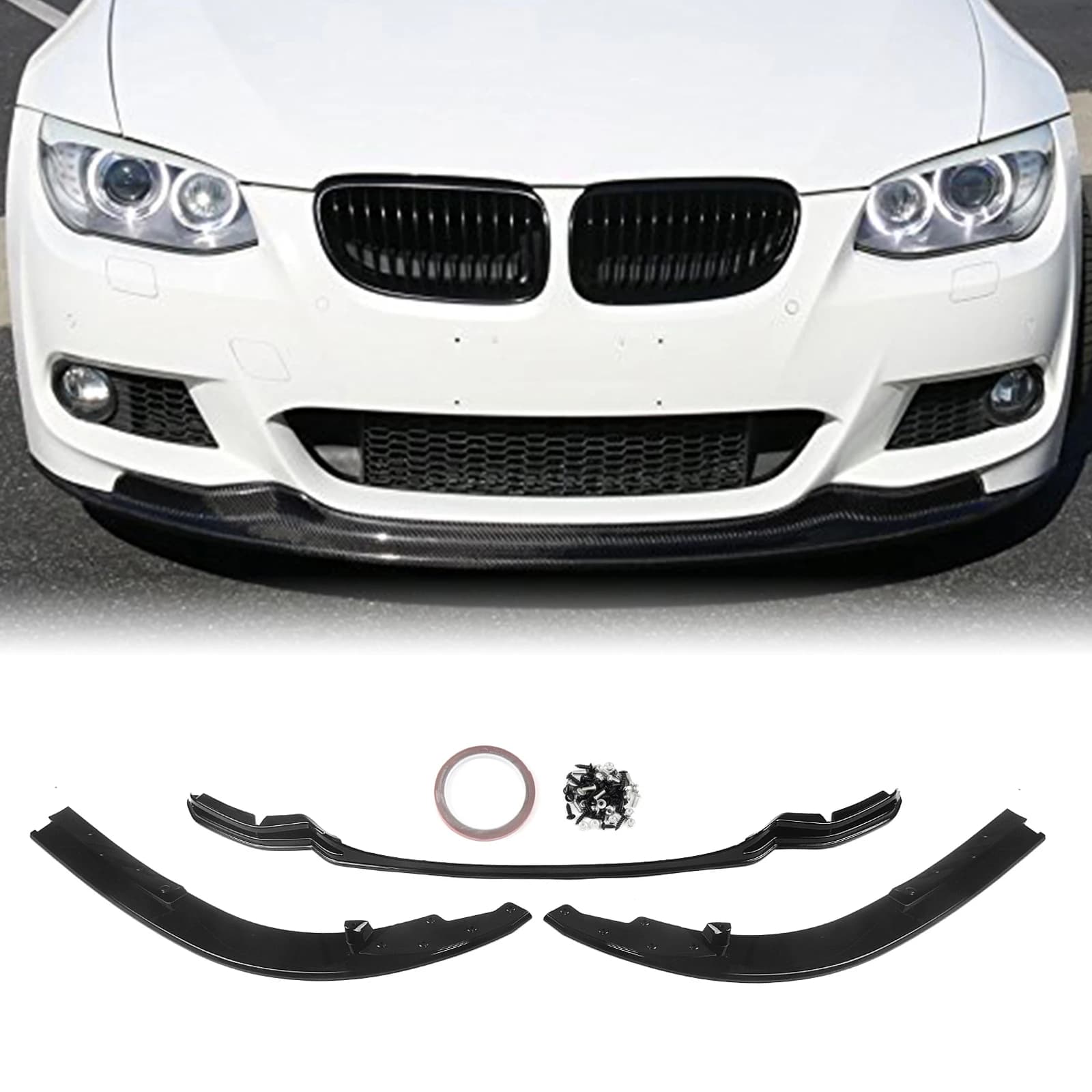 Front Bumper Spoiler Lip For BMW 3 Series E92 E93 325i 328i 335i LCI 2010-2013 2-Door M Sport Car Lower Splitter Protector Blade