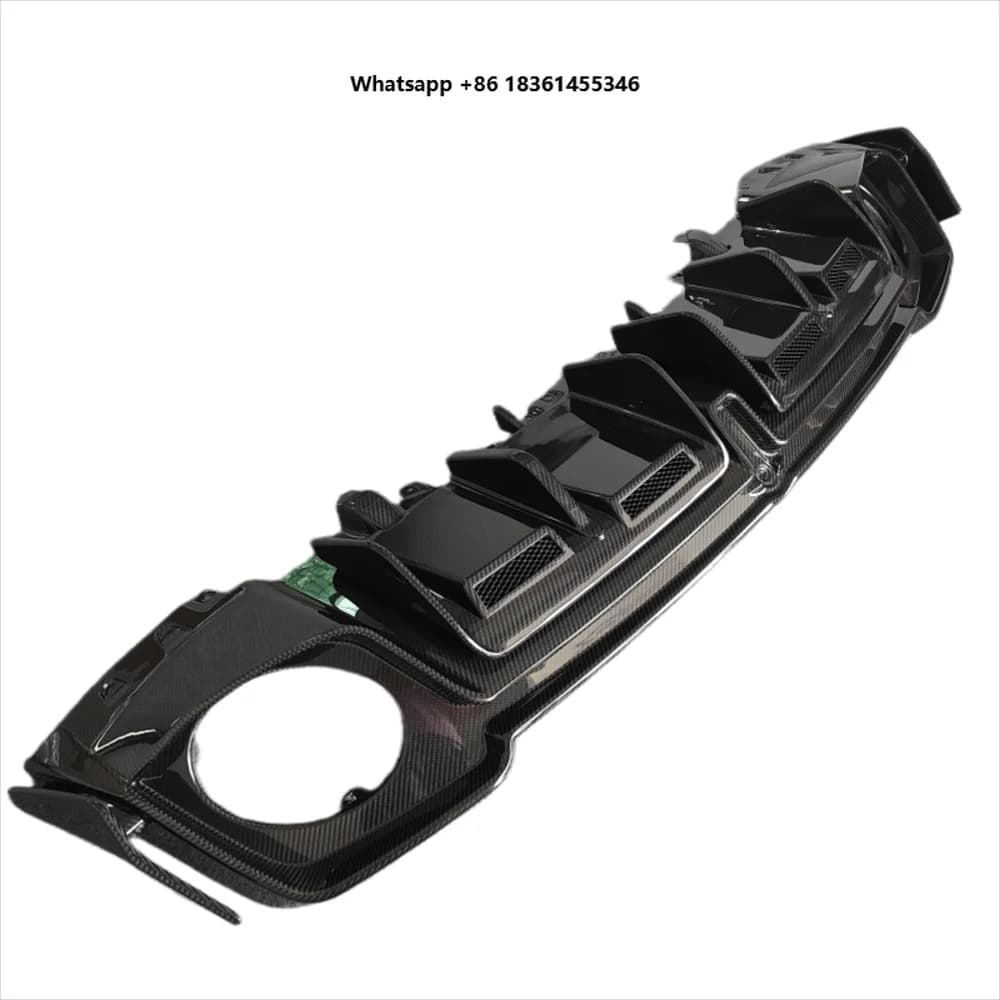 For New  R8 V10 CAP Style Upgrade for Car Bumpers Dry Carbon Fiber Rear Diffuser and Lip Body Kit