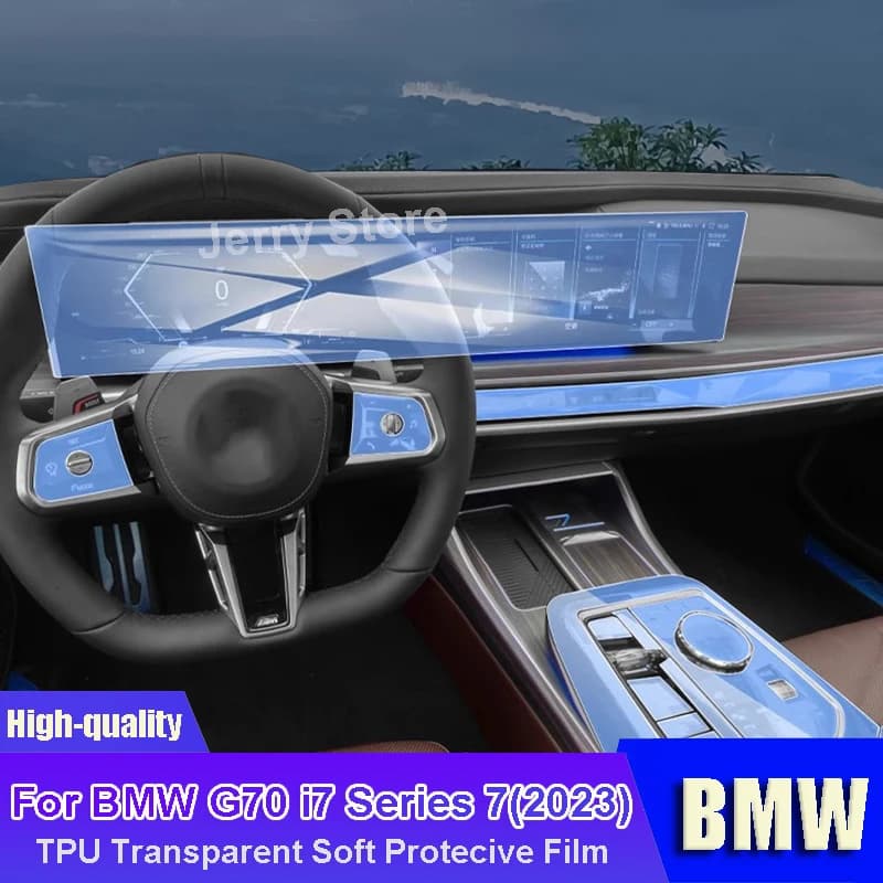 Custom Designed Protective Film For BMW G70 i7 Series 7 (2023) Anti Scratch Dashboard and Center Console Cover Accessories