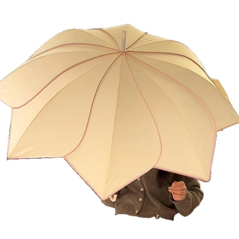 Korean petal long-handled umbrella umbrella dual-purpose