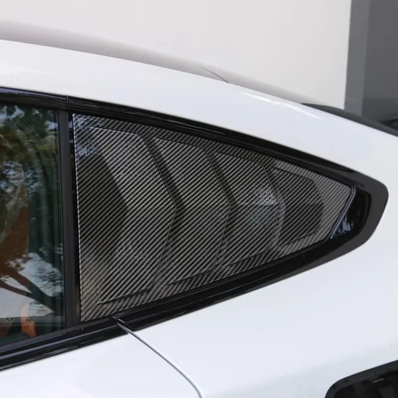 For Dongfeng Eπ 007 Rear Quarter Window Louvers - Carbon Fiber ABS Triangle Window Cover Trim Decoration & Protection