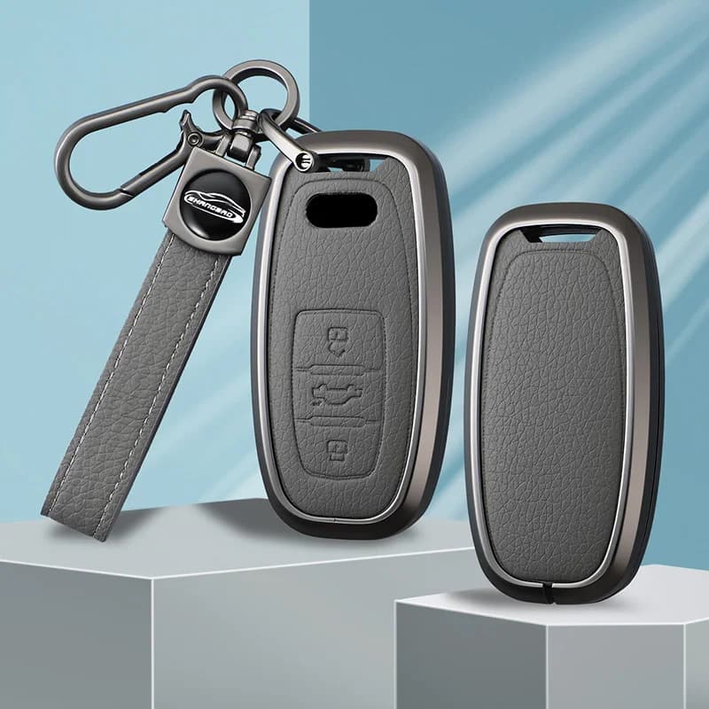 Metal Car Remote Key Case Cover For Audi A1 A3 A4 A5 A6 A7 A8 Quattro Q3 Q5 Q7 2009 - 2014 Protection Shell Accessories