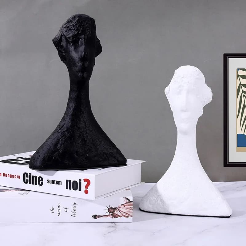 1Pcs Abstract Female Character Sculpture Resin Character Decoration Imitation Gypsum Statue Interior Decoration Home Decoration