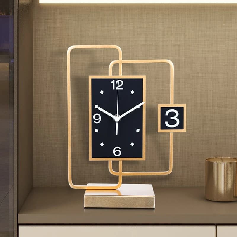 Modern Creativity Living Room Desk Clock Villa Digital Clock Office Mute Watch Study Quartz Clock Desktop Gadgets Home Decor
