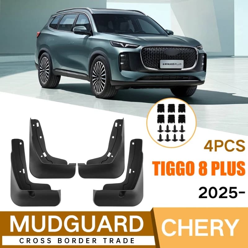 Car Fender Mud Flaps For CHERY Tiggo 8 PLUS 2025 Splash Guards MudFlaps Front Rear Mudguards Accessories