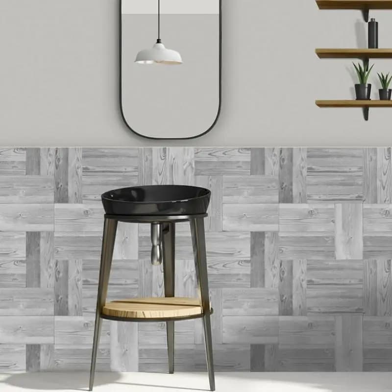 Home Decor Wallpaper 8 Inches X4 Inches Wall Renovate Panel,Peel and Stick Tile Decal, American Vintage Foam Wall Tile Stickers