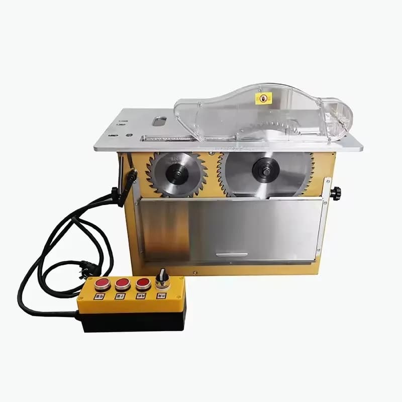 High Power Electric Brushless Saw Portable Double Saw Blades Small Folding Panel Table Saw Dust-Free Horizontal Motor
