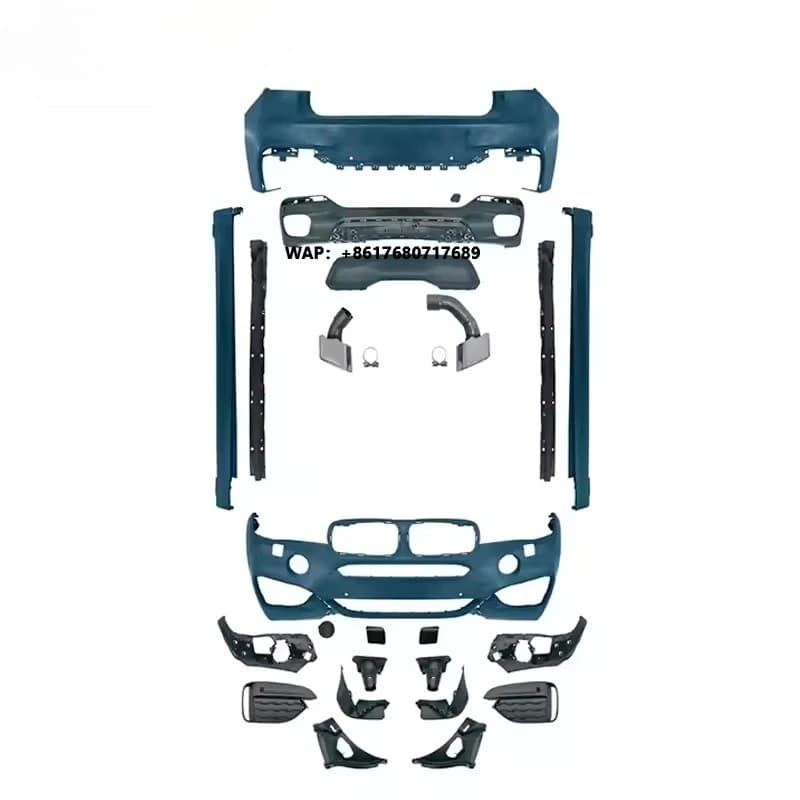 SJC Bodykit for X6 F16 Upgrade X6 MT Body Kit 14-19 Upgrade New Style Car Parts Headlights Taillights Front Rear Bumper