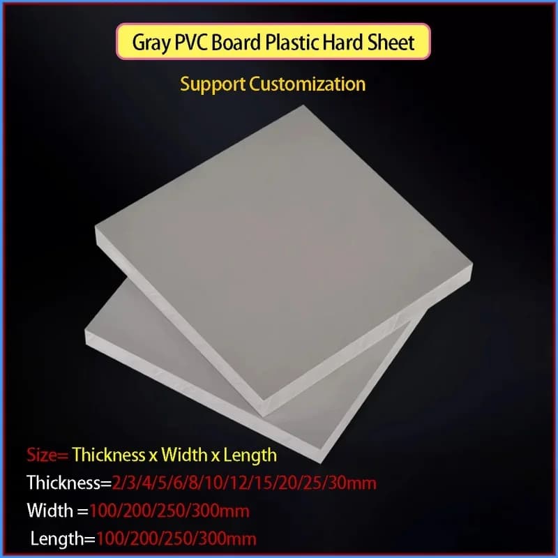 Acid Resistant Gray PVC Board Plastic Hard Sheet 2-30mm 1PCS For Electronic Equipment Plate