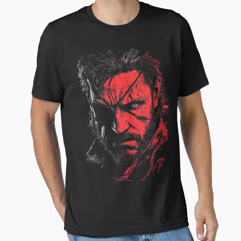 Metal Gear Solid MGS Game Gift T‑Shirt for Gamer Unisex Cotton Short Sleeve Tees Solid Snake Graphic Print Streetwear Tops