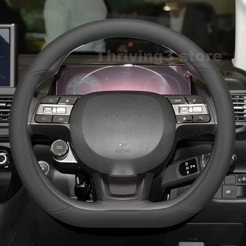 Leather Car Steering Wheel Cover For Hyundai Inster Casper 2024-2026 Auto Steering Wheel Hyundai Inster 2025 Accessories