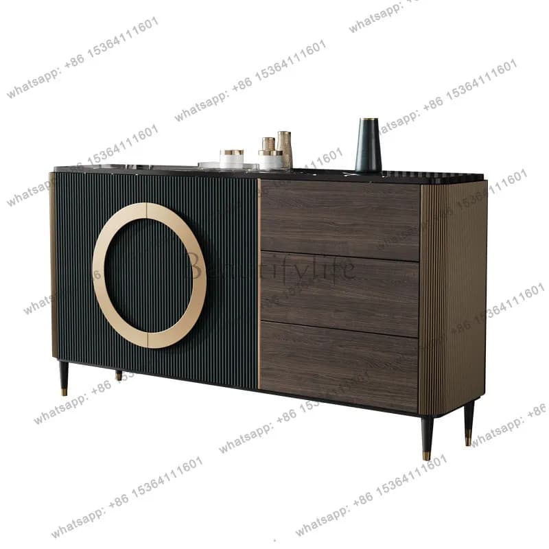 PJ light luxury door cabinet modern simple home living room chest cabinet
