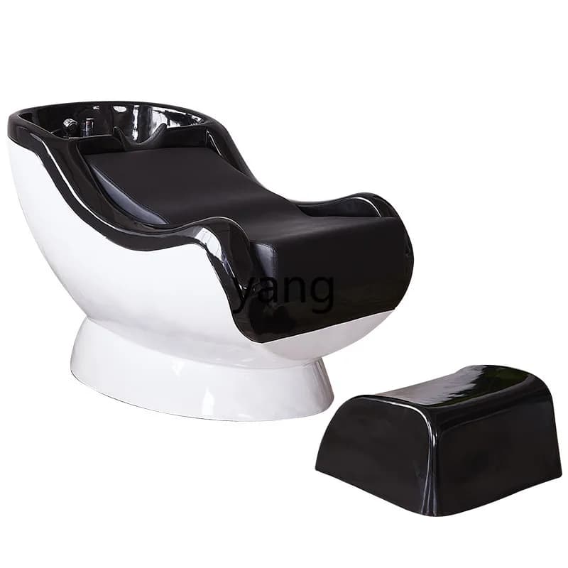LH Barber Shop Simple Shampoo Bed Barber Shop Sitting Semi-reclining Ceramic Basin