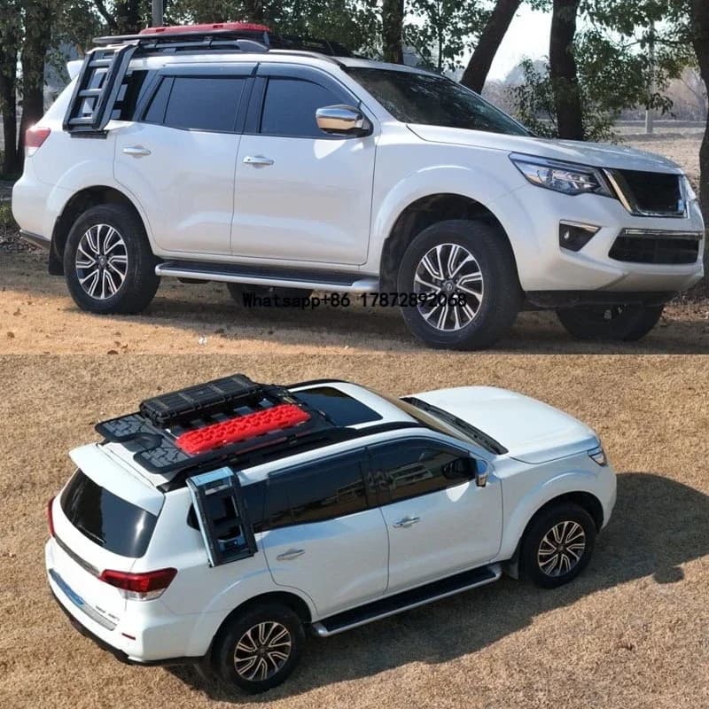 Roof Rack Side Ladder High Quality Aluminum Made for Terra Y62 Roof Platform Expansion Accessories