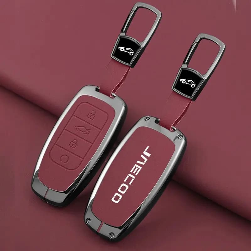 Tiggo 8pro Key Case For Omoda 9 JAECOO J7 J8 Phev Exeed RX Tiggo 9 Auto Leather Key Cover Keychain Accessories Garnish Trim Cove