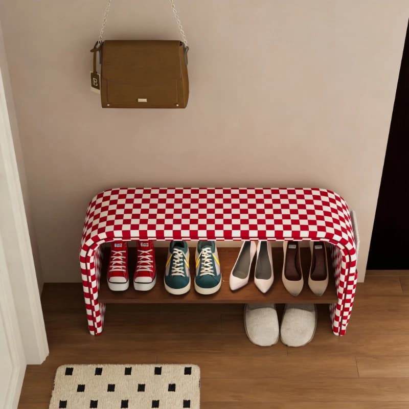 Light luxury door shoe change stool is very narrow, and shoe cabinet can be sat at the door of the home