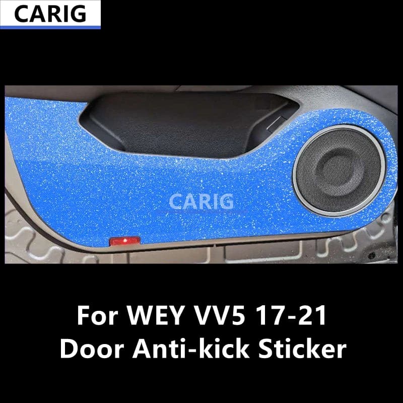 For WEY VV5 17-21 Door Anti-kick Sticker Modified Carbon Fiber Pattern Interior Car Film Accessories Modification