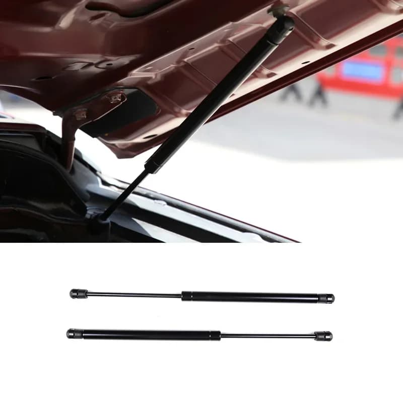 For 2007-2010 Toyota FJ Cruiser Stainless Steel Black Car Styling Engine Cover Hydraulic Rod Support Rod Auto Parts 2 Piece Set