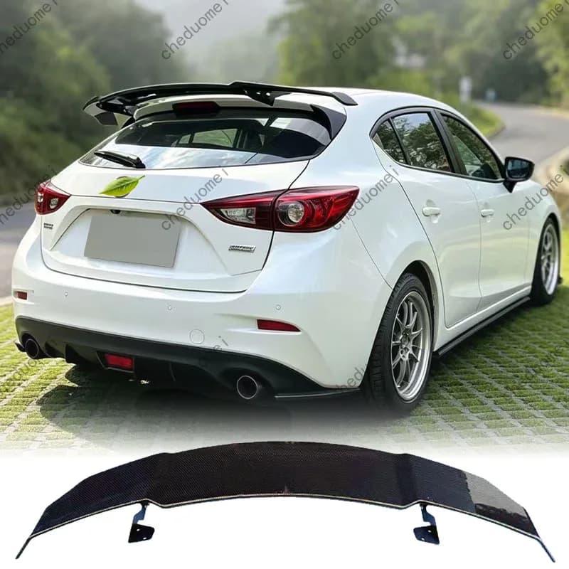 V‑Style Roof Spoiler, For 2014‑2019 Mazda3 Axela Hatchback, Rear Window Top Wing Exterior Modification Accessories