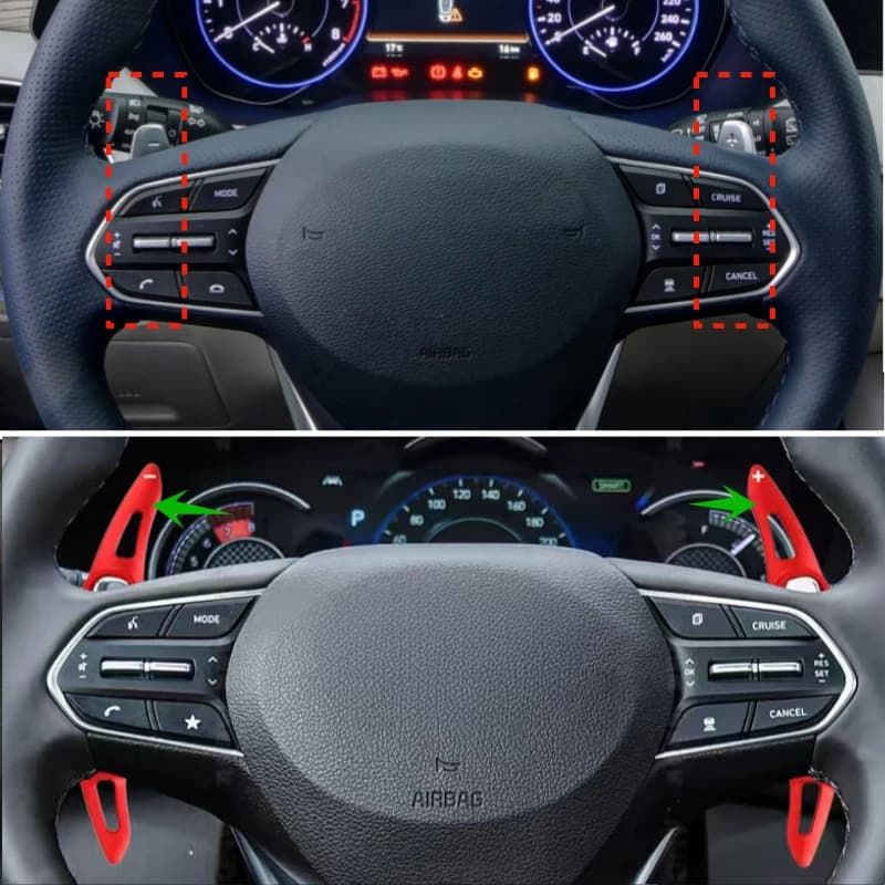 For Hyundai Santa Fe Festa Palisade 2019 2020 2021 2022 Car Steering Wheel Gear Extension Shifter DSG Accessories