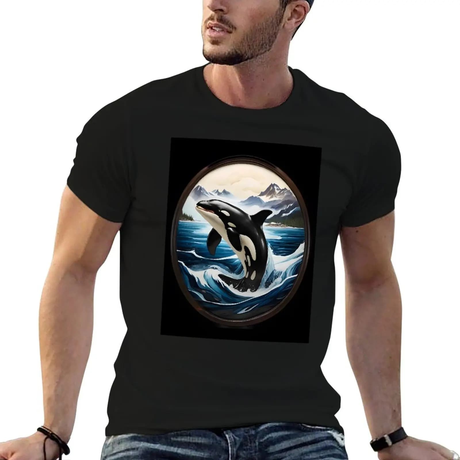 Alaskan Orca T-Shirt valentines clothes Louboutins workout shirts for men