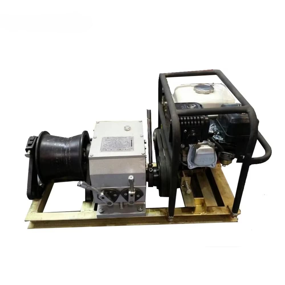 Petrol Powered Wire Rope Winch Engine for Cranes And Cable Pulling Sling Heavy Duty Construction Equipment