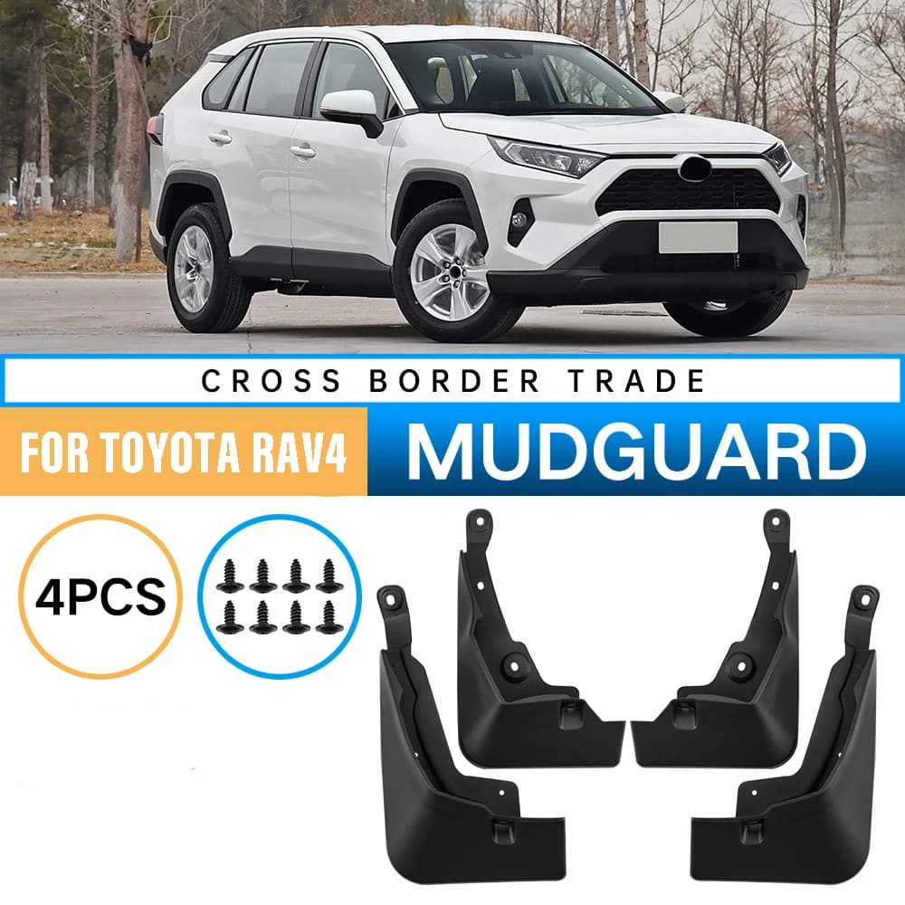Car Accessories For Toyota RAV4 XA50 Mudguards Protector Front Rear Mud Flap Scuff Plate Guard Splash 2020 2021 2022 2023 2024