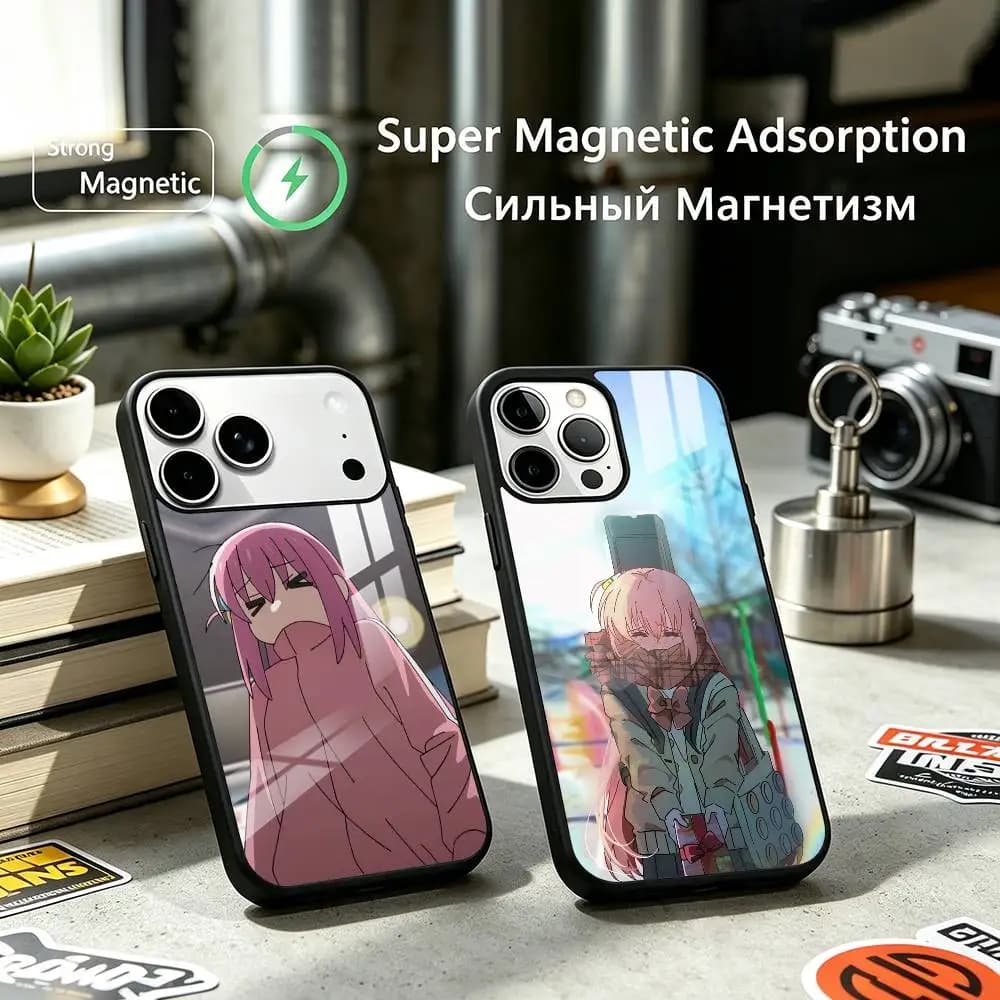 Anime Hitori Gotoh Bocchi R-Rock Phone Case For iPhone17,16,15,14,13,12 Plus,Pro Allows magnetic wireless charging