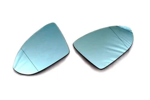 Premium Grade Blue Tinted Aspherical Side Mirror Glass For VW Golf MK7