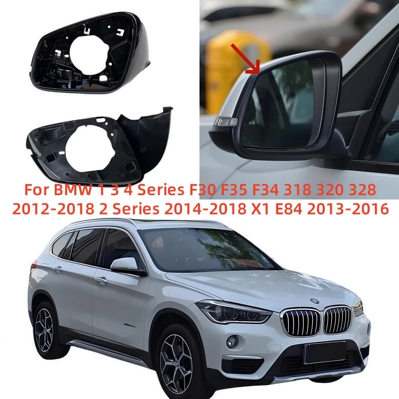 For BMW 1 3 4 Series F30 F35 F34 318 320 328 2012-2018 2 Series 2014-2018 X1 E84 2013-2016 Car Side Rearview Mirror Frame