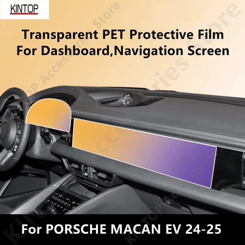 For PORSCHE MACAN EV 24-25 Dashboard,Navigation Screen Transparent PET Protective Film Anti-scratch Film Accessories Refit