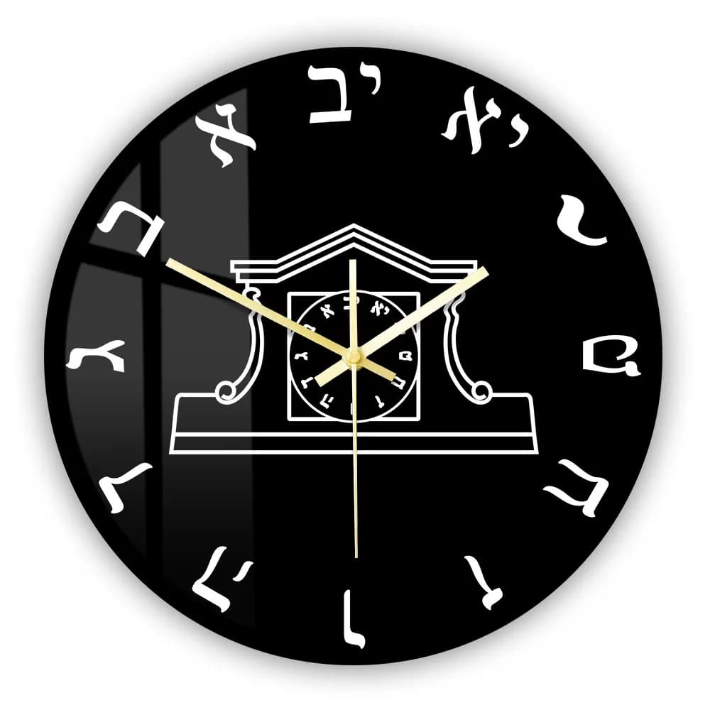 Hebrew Wall Clock Runs Counterclockwise On The Jewish Town Hall in Czech Republic Prague Jewish Clock Wall Watch Montre Hébreu