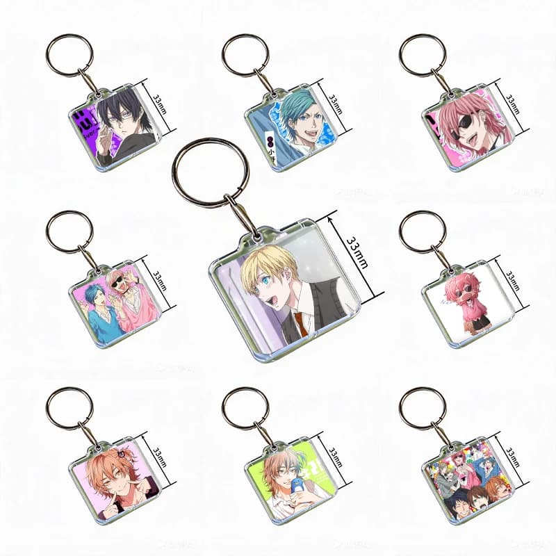 Y-Yarichin Club Anime Keychain Handmade Hanging Ornaments for Clothes Backpack Decoration Accessories Gifts with Friends