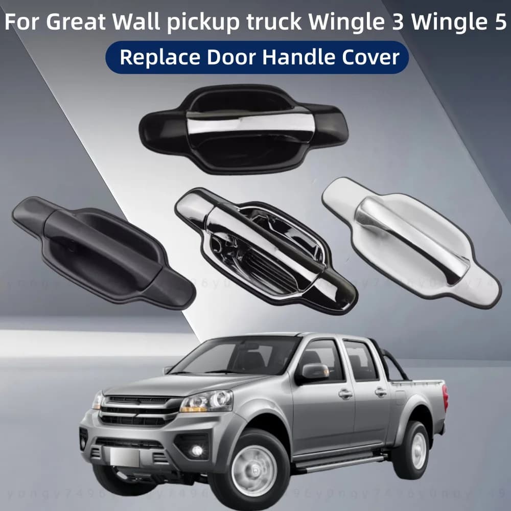 Car Upgrade Decoration Accessory Tools Styling Black Replace Door Handle Covers For Great Wall pickup truck Wingle 3 Wingle 5
