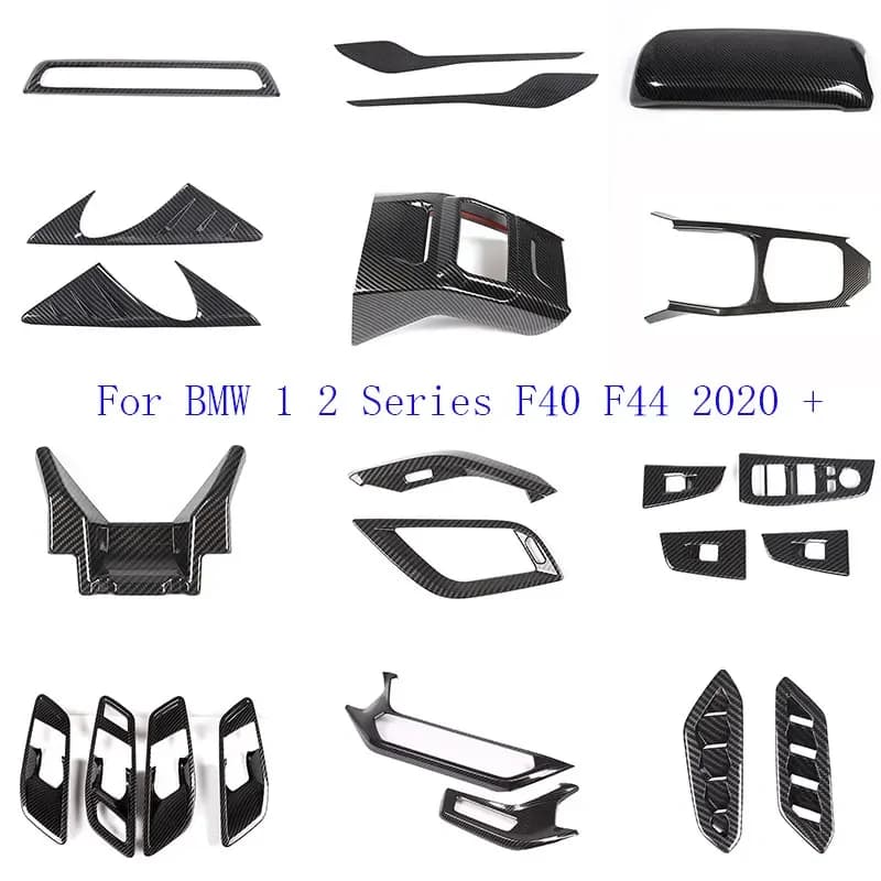 For BMW 1 Series 2 Series F40 F44 2020-25 ABS Carbon Fiber Style Auto Glass Lift Frame Decorative Cover Interior Accessories LHD
