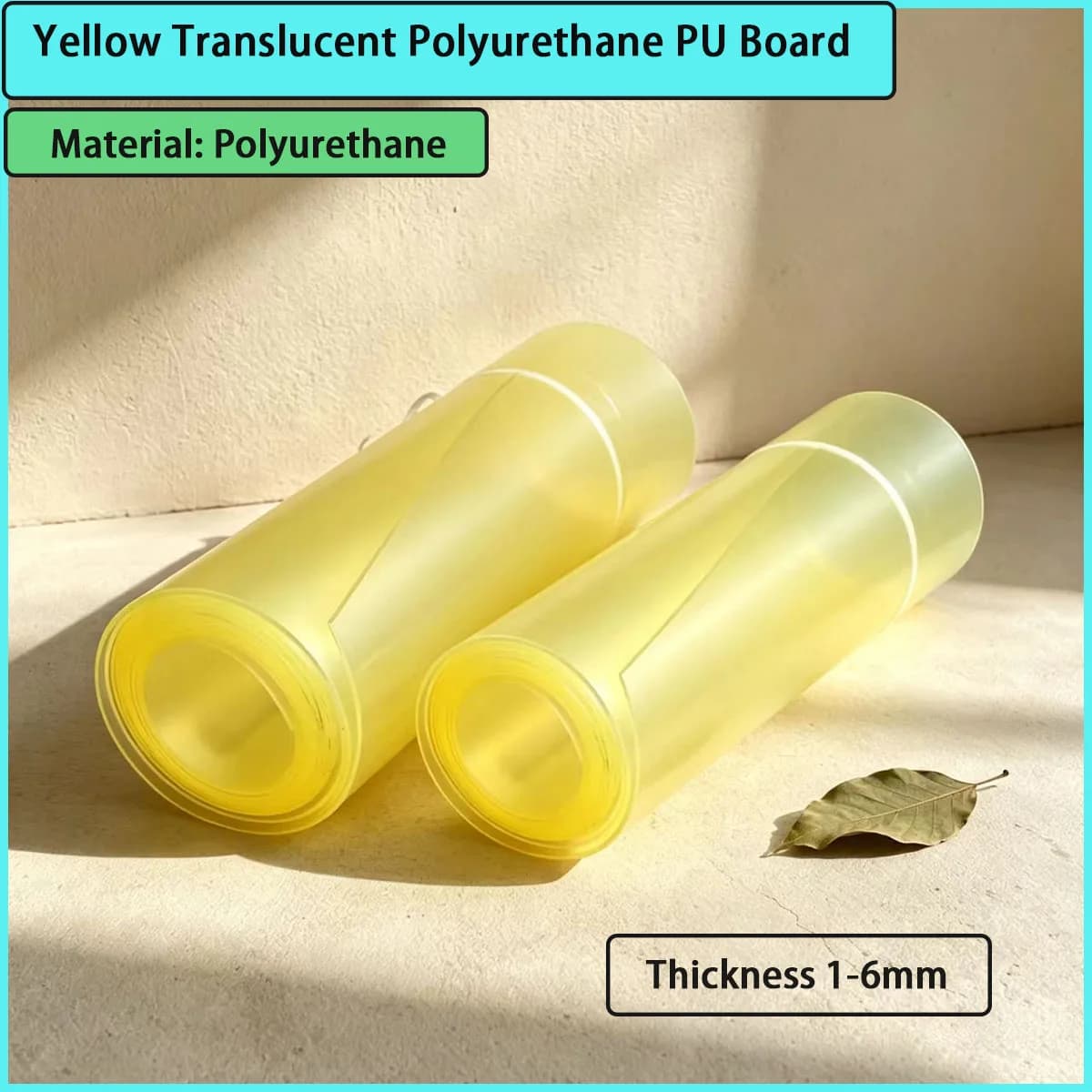 1-6mm thick yellow semi transparent polyurethane PU board is used for sealing components, cushioning pads, mold accessories, etc