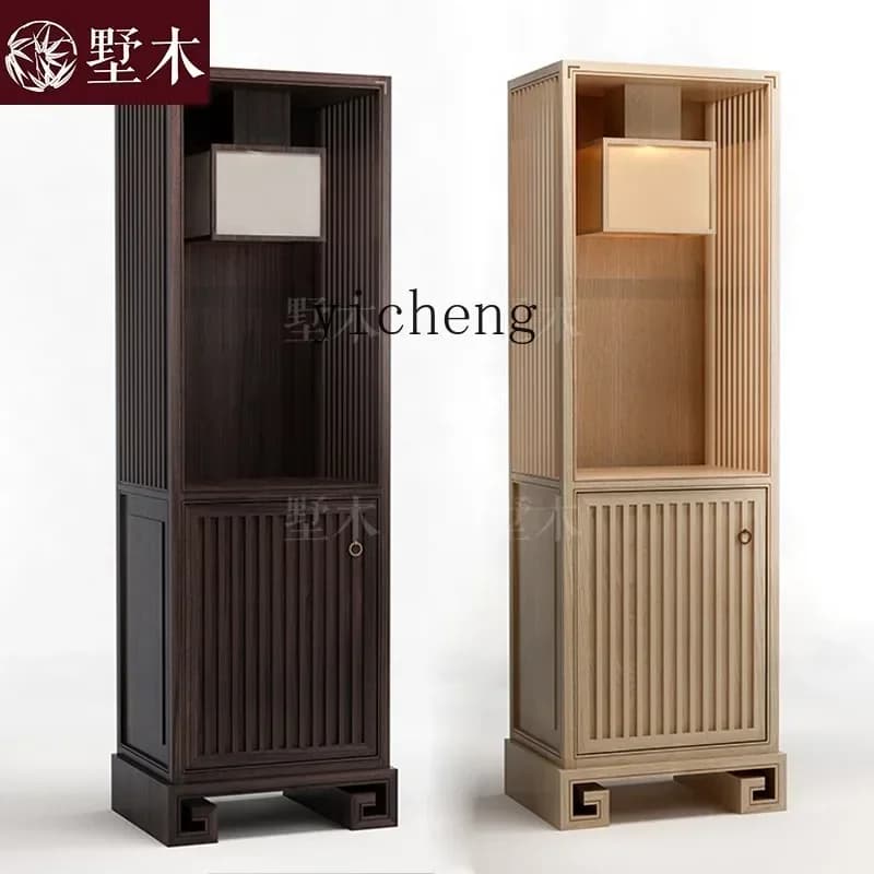 c9.21-New Chinese Buddha Niche Altar Home Buddha Cabinet Simple God of Wealth Guanyin Altar Living Room Worship Table