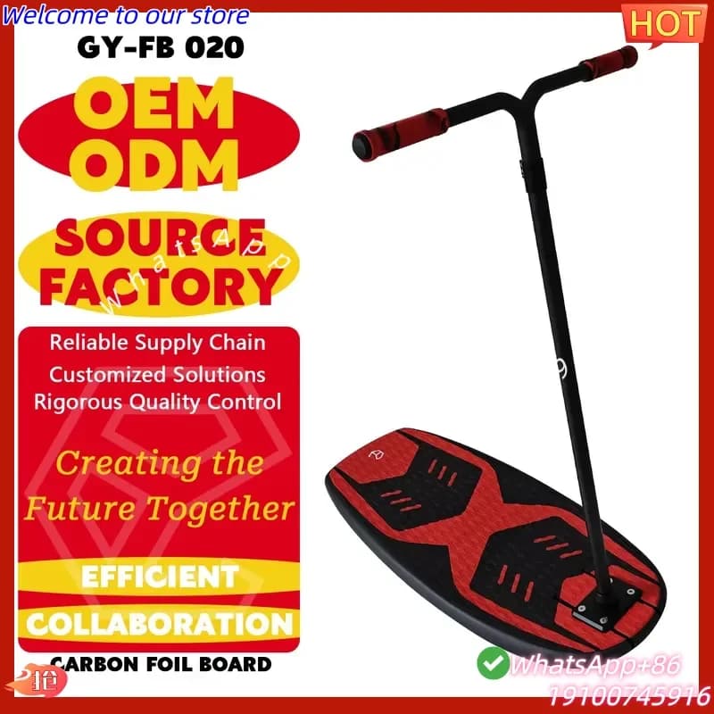 2026Hot Scooter Board with Carbon Handle Hydrofoil Board 96cm Beginner Pumping Surfboard sup Boards Handlebar Waterplay
