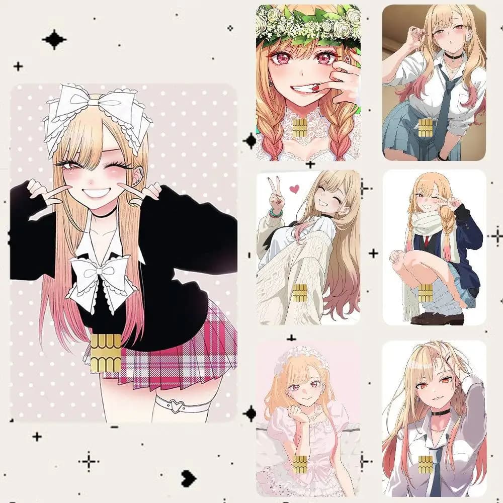 My Dress Up Darling HD Waterproof Card Skins Protective Stickers for Credit Bank Game Cards