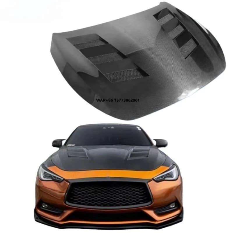 Carbon Fiber Hood - for Infiniti G60 2016-2020 (Customizable: Ballistic Weave, Forged Carbon Fiber)