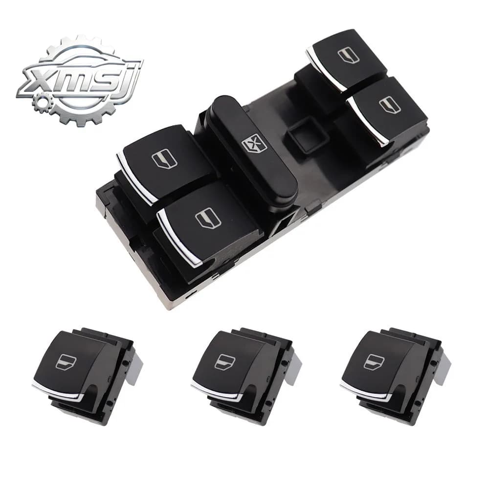 Interruptor de ventanilla eléctrica para coche, pulsador maestro para VW Jetta Tiguan Golf GT MK5 MK6 Rabbit Passat B6 CC Seat L