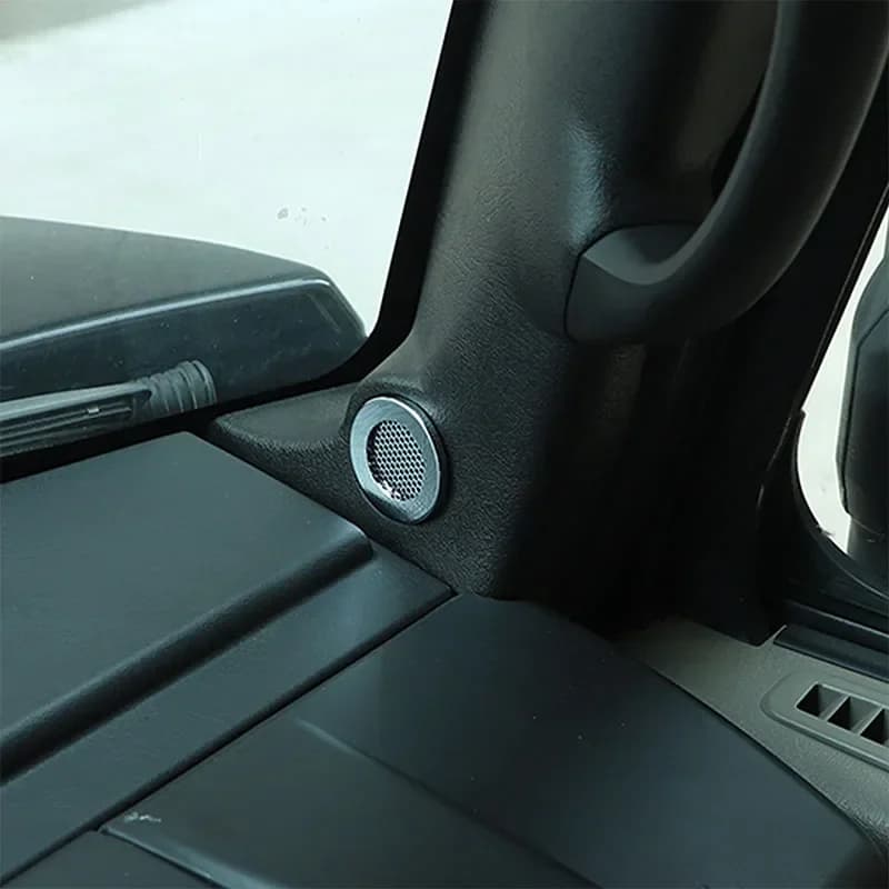 For Hummer H2 2003 2004 2005 2006 2007 Aluminum Alloy Silver Car Front Speaker Covers Trim Sticker Car Accessories
