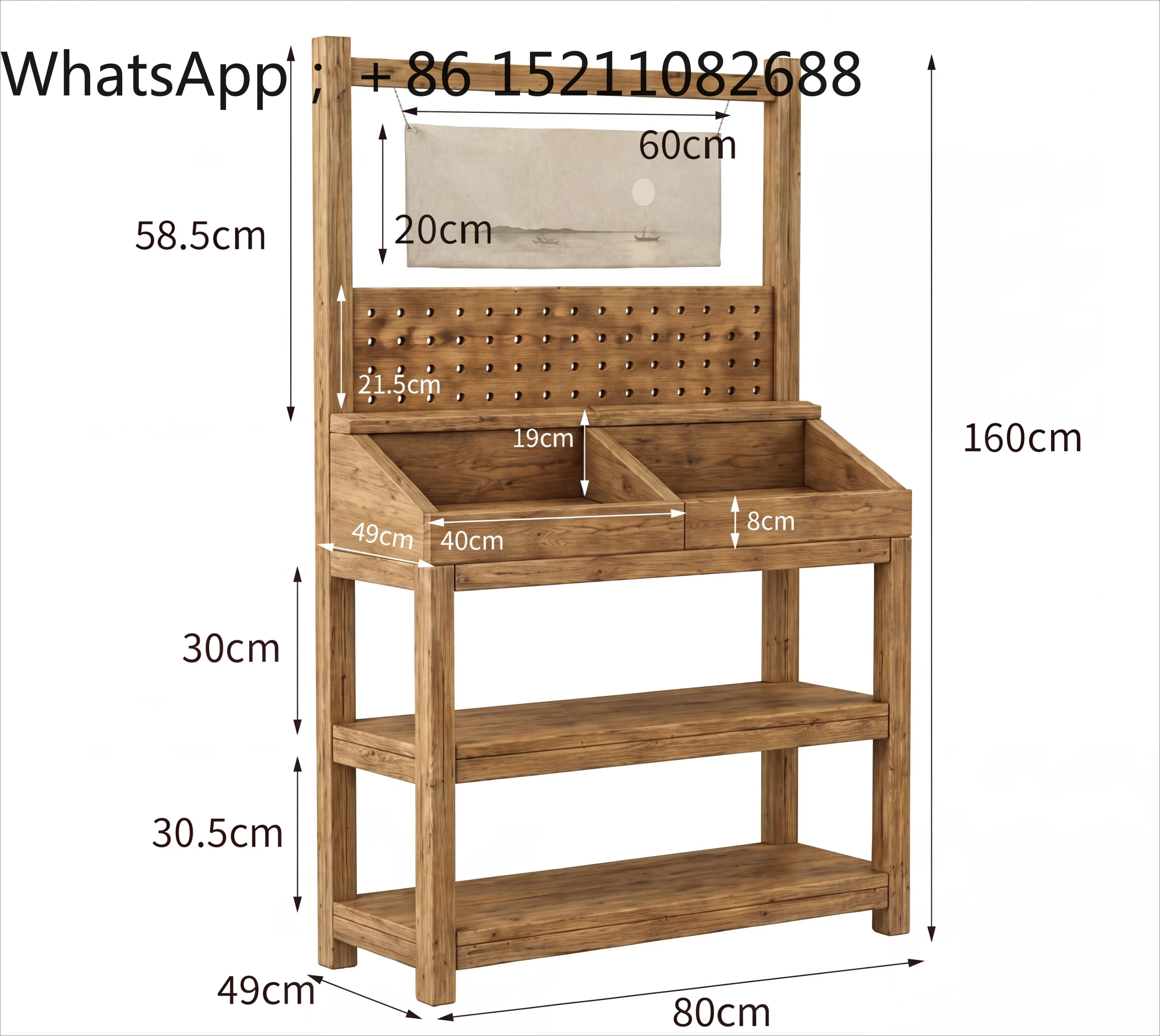 SCY wabi sandy wind elm display cabinet product display cabinet advanced sense product display stand